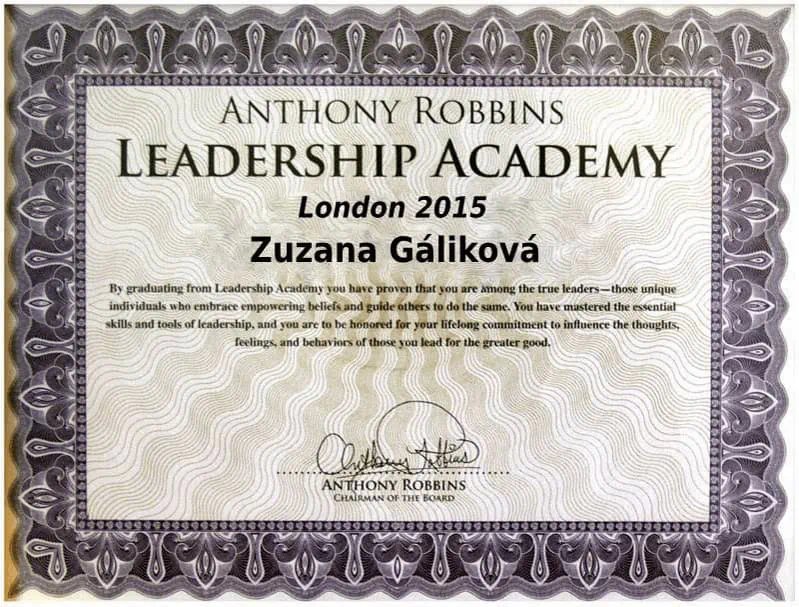 Zuzana Gáliková Certifikát1